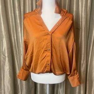 Adorable 12 tribe crop collared shirt size s
